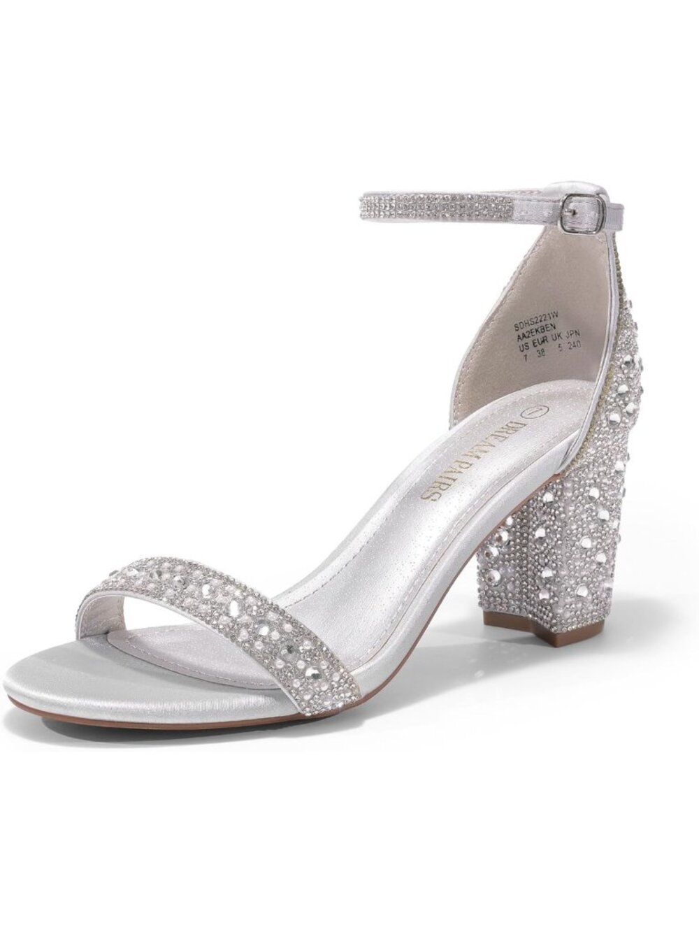 Comfort Block Heel Sandals | Open Toe Adjustable Ankle Strap Heels for Prom